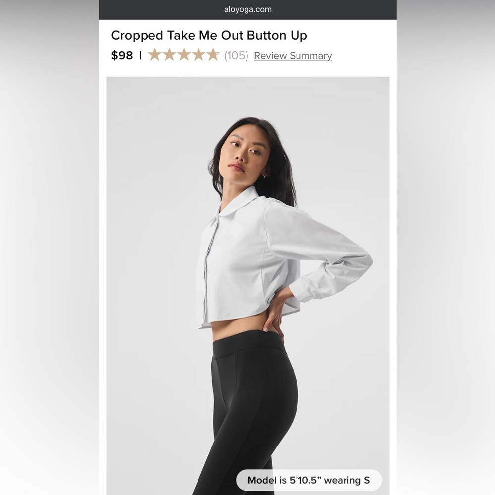 ALO Yoga White Button-Up Jacket